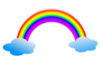 Rainbow In Clouds Clip Art